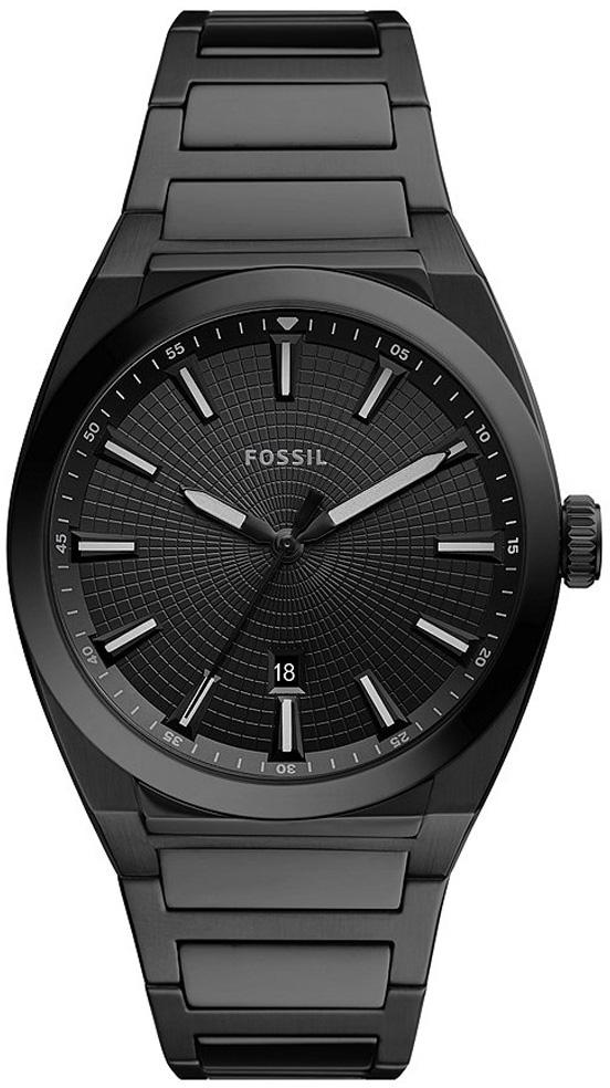 Fossil FFS5824 Takvimli 44 mm Siyah Çelik Kordon Analog Erkek Kol Saati