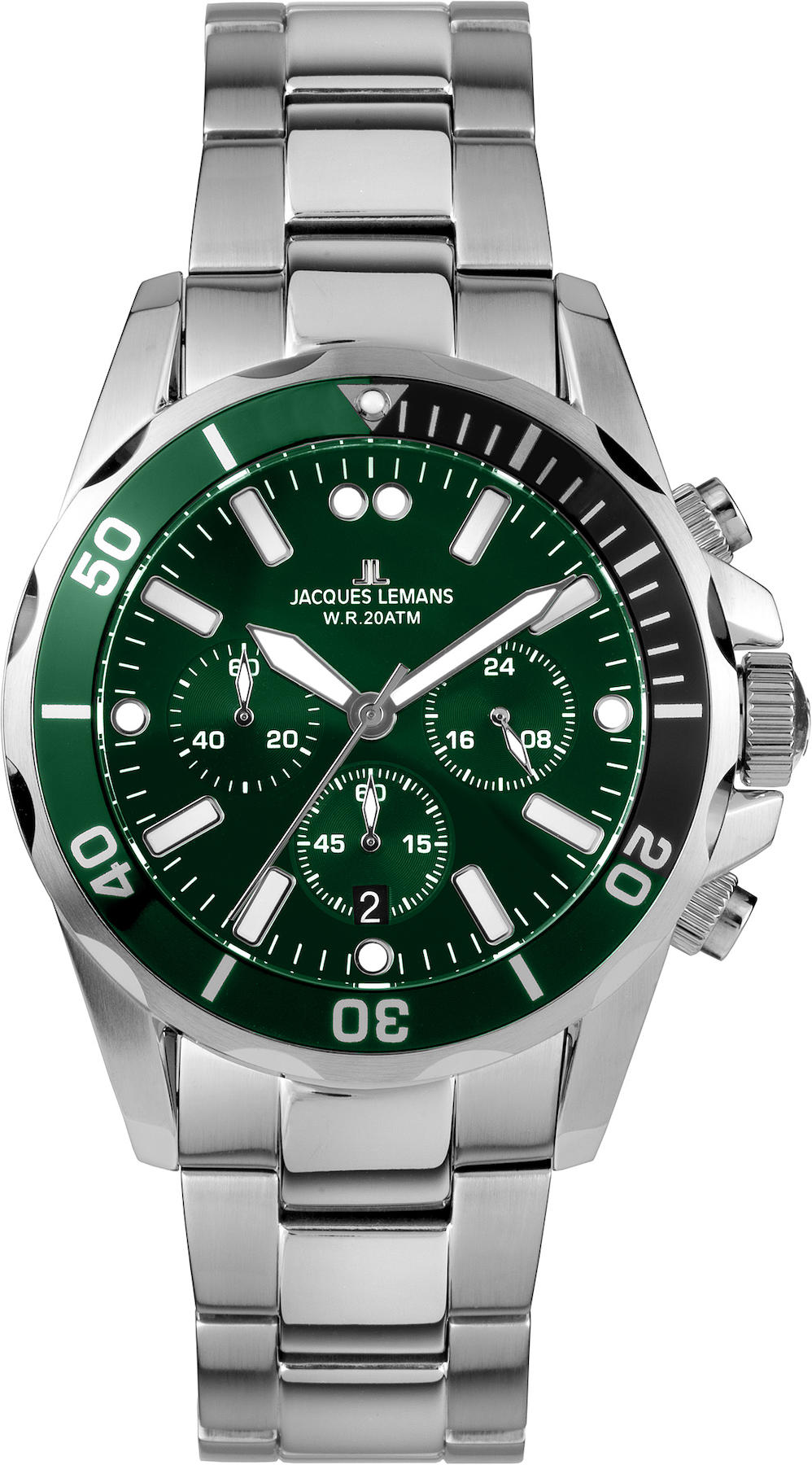 Jacques Lemans LİVERPOOL 1-2091H Takvimli 44 mm Çelik Kordon Analog Erkek Kol Saati
