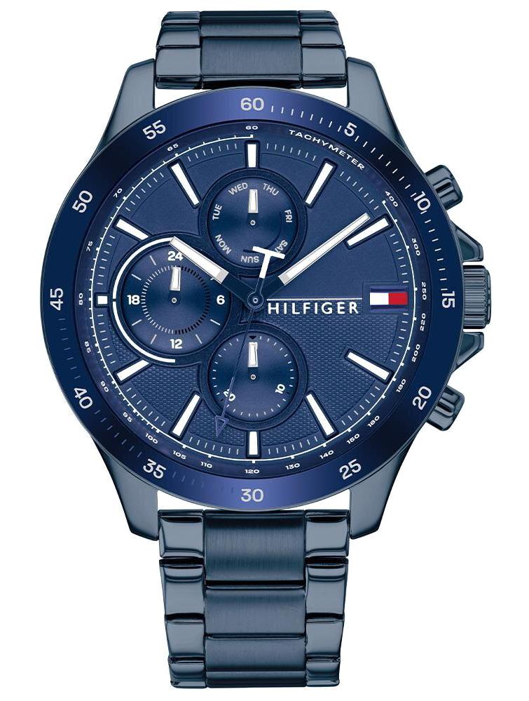 Tommy Hilfiger TH1791720 Takvimli 46 mm Lacivert Çelik Kordon Analog Erkek Kol Saati
