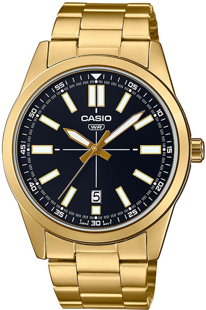 Casio MTP-VD02G-1EUDF Takvimli 40 mm Altın Çelik Kordon Analog Erkek Kol Saati