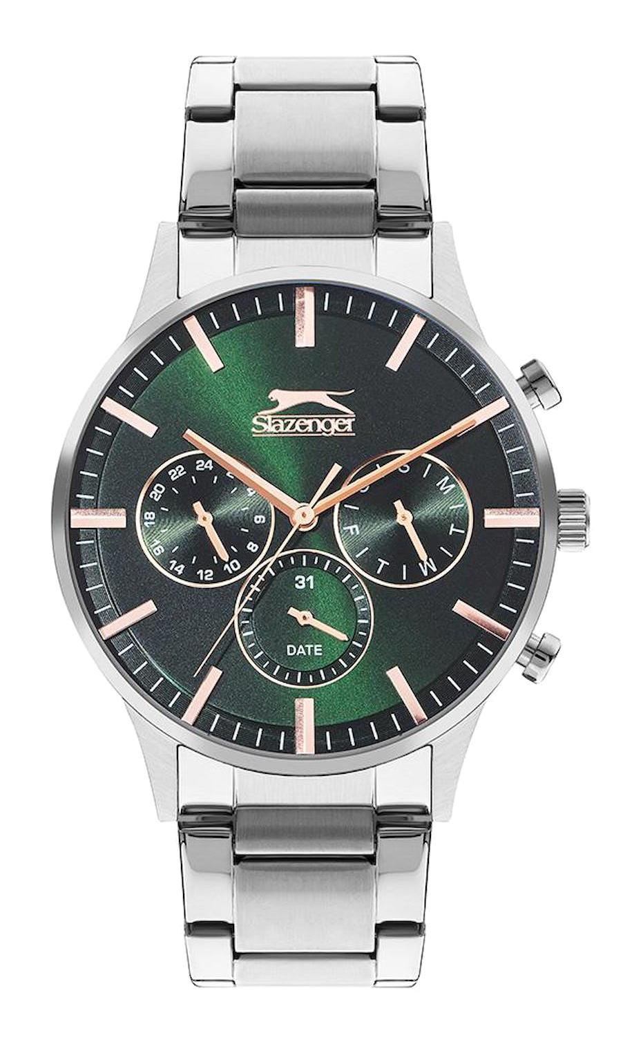 Slazenger SL.09.2214.2.04 Takvimli 41-45 mm Çelik Kordon Analog Erkek Kol Saati