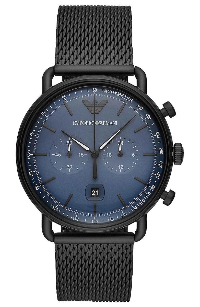 Emporio Armani AR11201 Takvimli 43 mm Siyah Çelik Kordon Analog Kol Saati