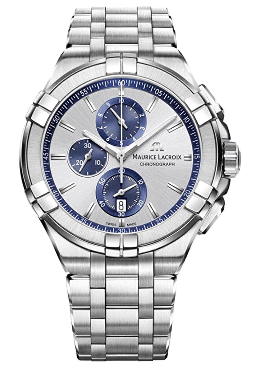 Maurice Lacroix ML-AI1018SS002131-1 Takvimli 44 mm Çelik Kordon Analog Erkek Kol Saati