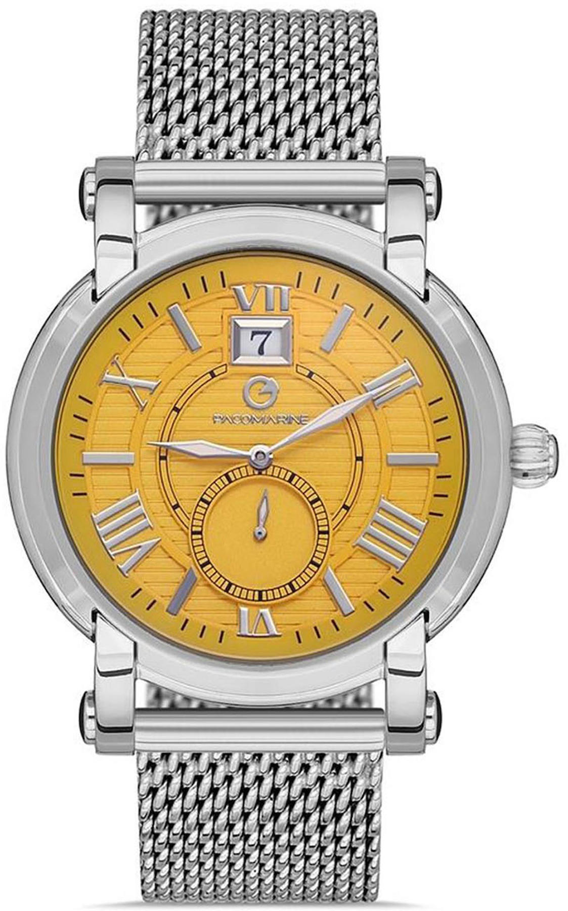 Pacomarine PM.51077.14 Takvimli 40 mm Çelik Kordon Analog Kol Saati