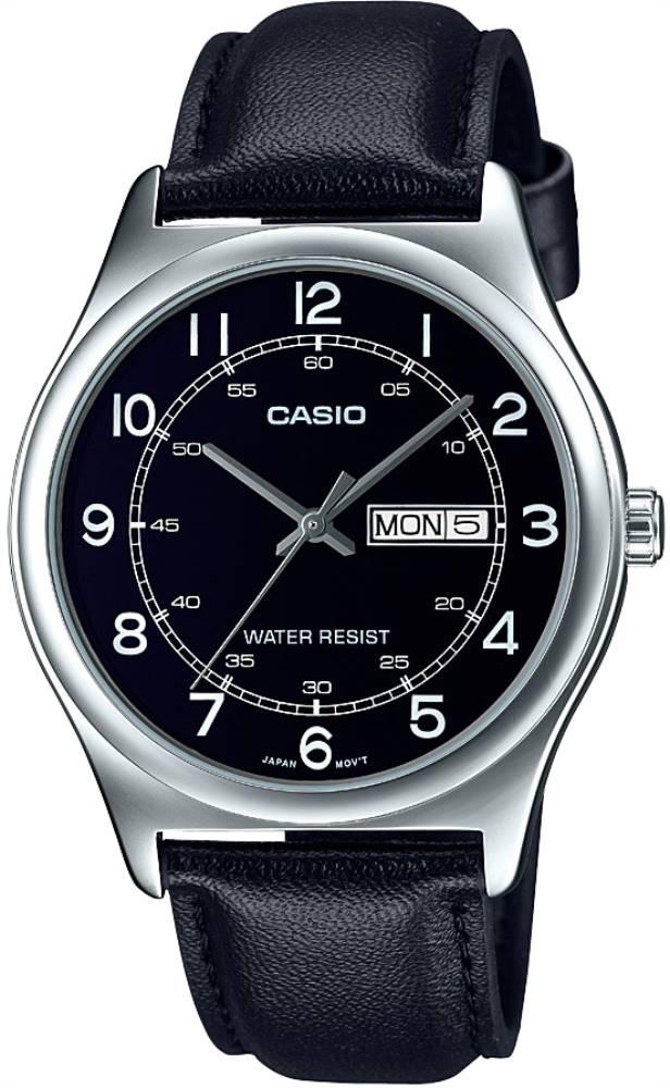 Casio MTP-V006L-1B2UDF Takvimli 38 mm Siyah Deri Kordon Analog Erkek Kol Saati
