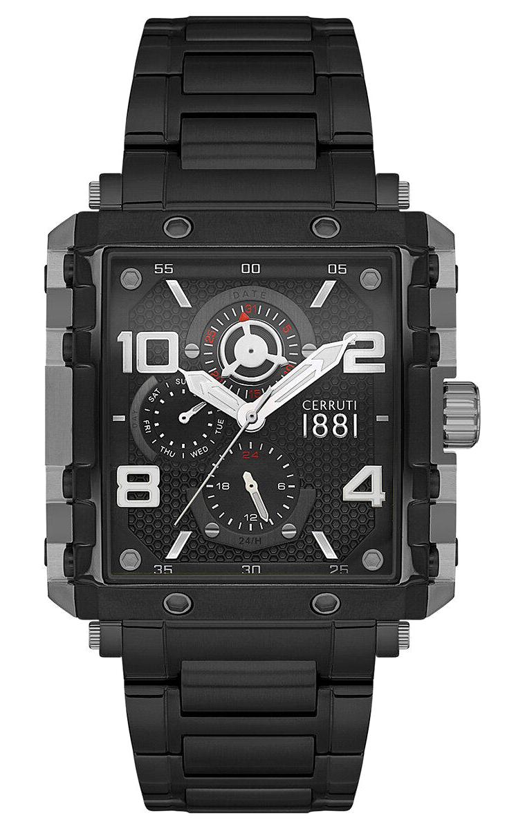 Cerruti 1881 CIWGK0038002 Takvimli Siyah Çelik Kordon Analog Erkek Kol Saati