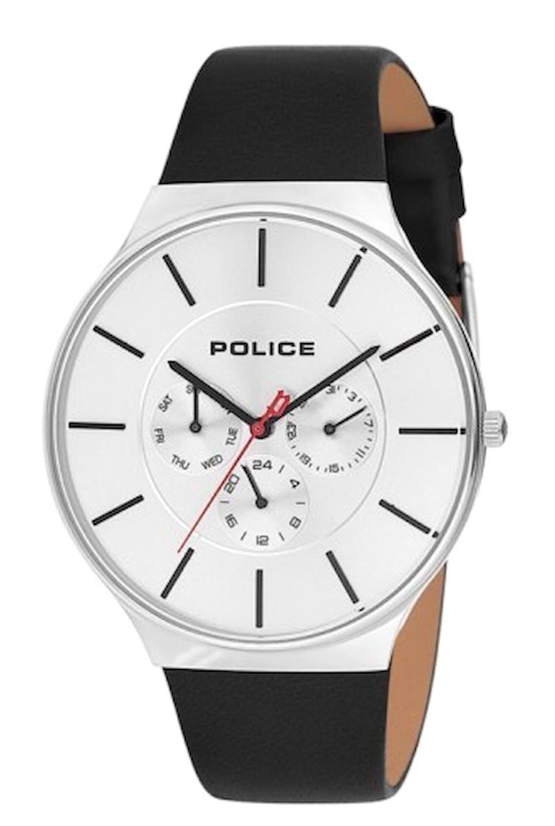 Police PL.15044JBC-04 Takvimli 43 mm Siyah Deri Kordon Analog Erkek Kol Saati