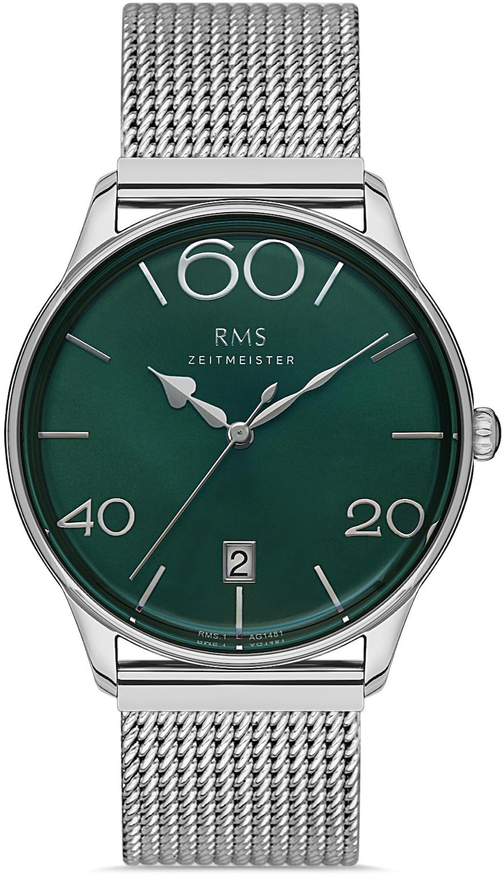 Romanson RMS.1.AG1481.04 Takvimli 42 mm Çelik Kordon Analog Kol Saati