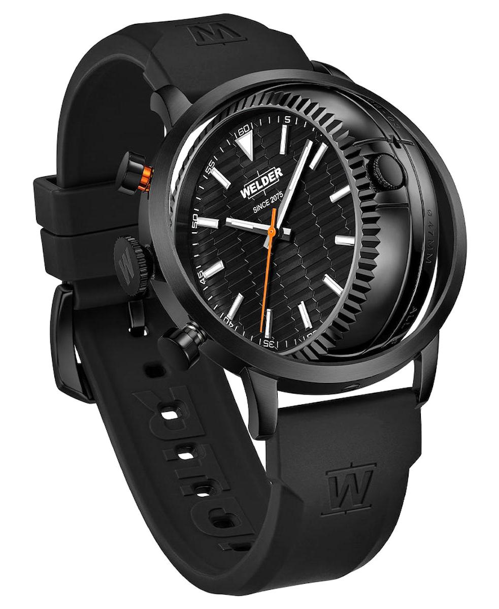 Welder Watch WRD1000-04 47 mm Siyah Plastik Kordon Analog Erkek Kol Saati