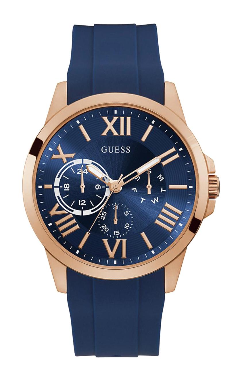 Guess GUGW0012G3 Pusulalı Takvimli Lacivert Silikon Kordon Analog Erkek Kol Saati