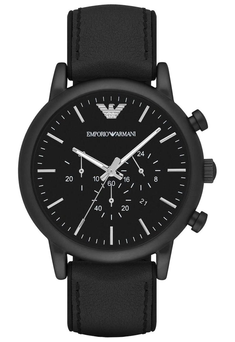 Emporio Armani AR1970 Takvimli 42 mm Siyah Deri Kordon Analog Kol Saati