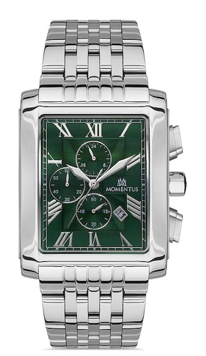 Momentus TM111S-15SS Takvimli 44 mm Çelik Kordon Analog Erkek Kol Saati
