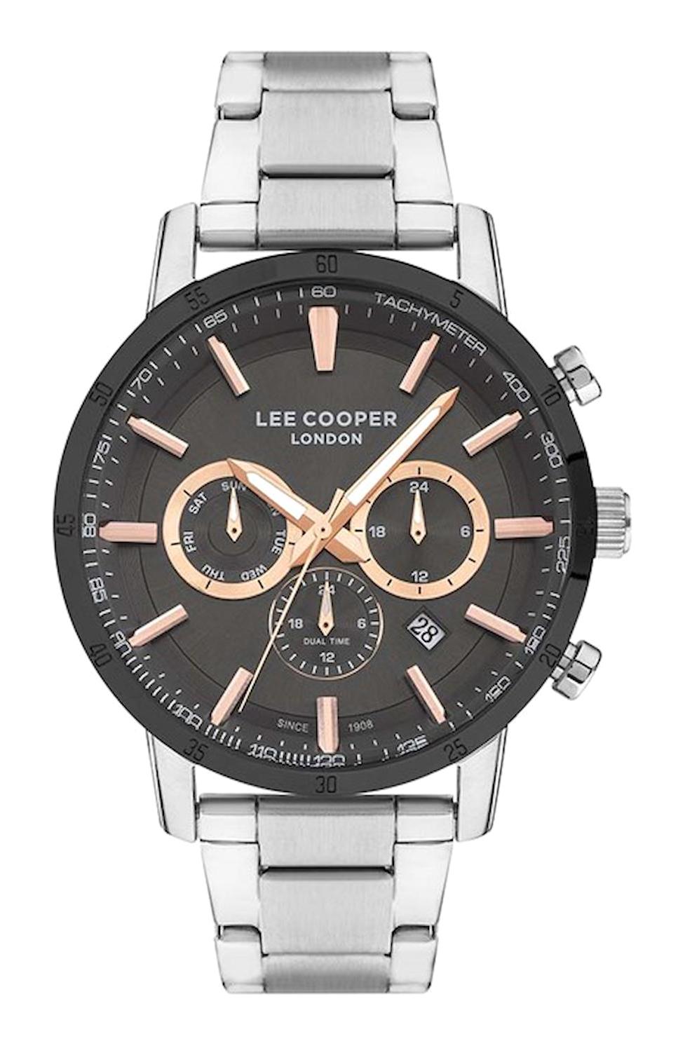 Lee Cooper LC07357.360-NM Takvimli 45 mm Çelik Kordon Analog Erkek Kol Saati