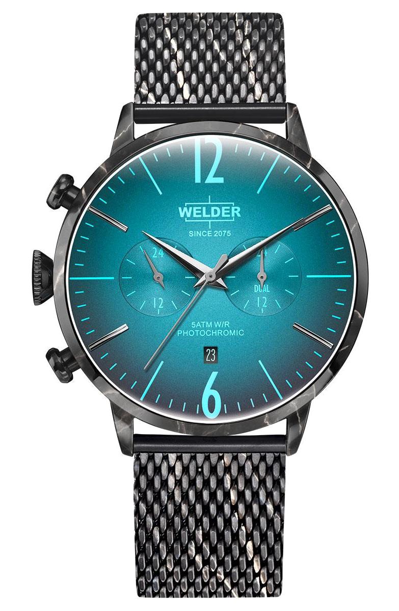 Welder Watch WWRC468 Pusulalı Takvimli 45 mm Siyah Çelik Kordon Analog Erkek Kol Saati