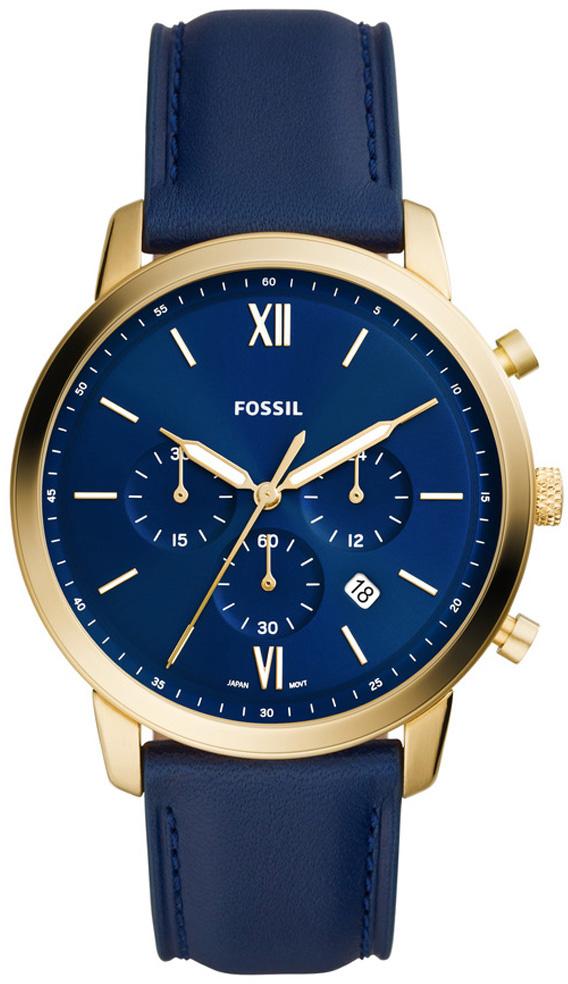 Fossil FS5790 Takvimli 36-40 mm Lacivert Deri Kordon Analog Erkek Kol Saati