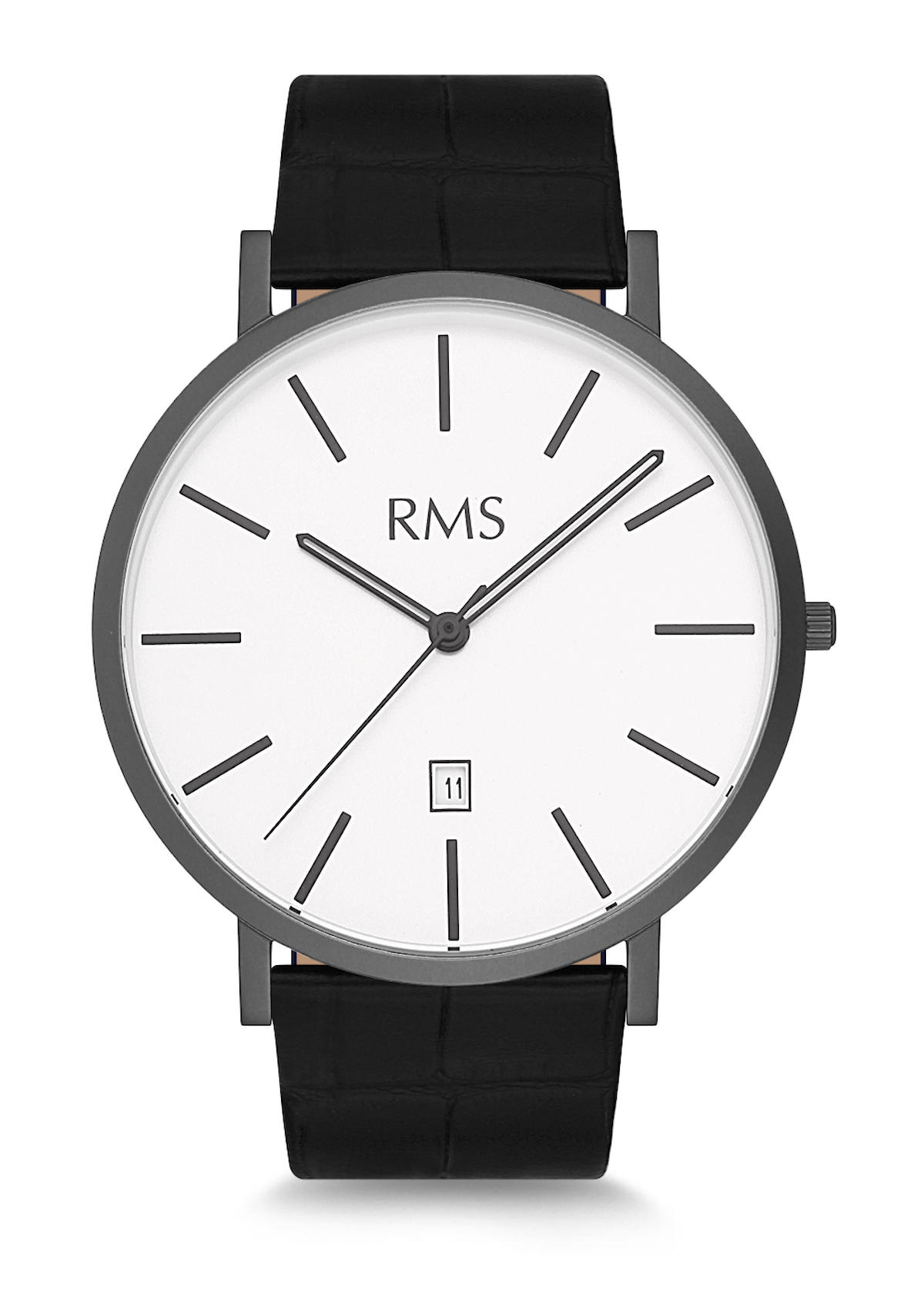Romanson GR.1.AG1203.03 Takvimli 43 mm Siyah Deri Kordon Analog Erkek Kol Saati