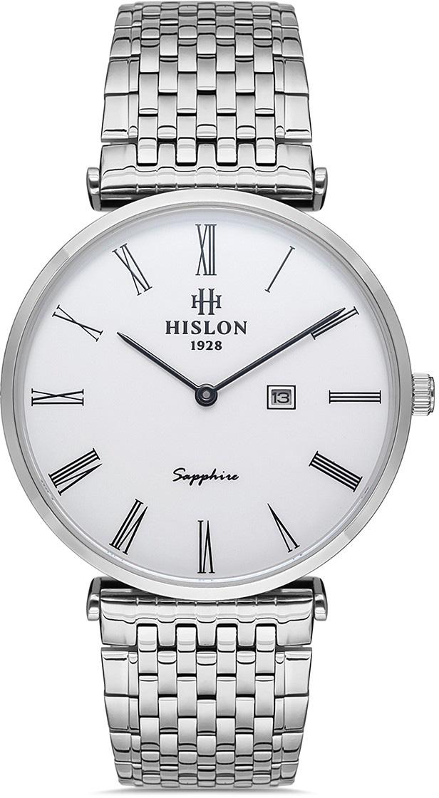 Hislon CL119S-03SS Takvimli 38 mm Çelik Kordon Analog Erkek Kol Saati