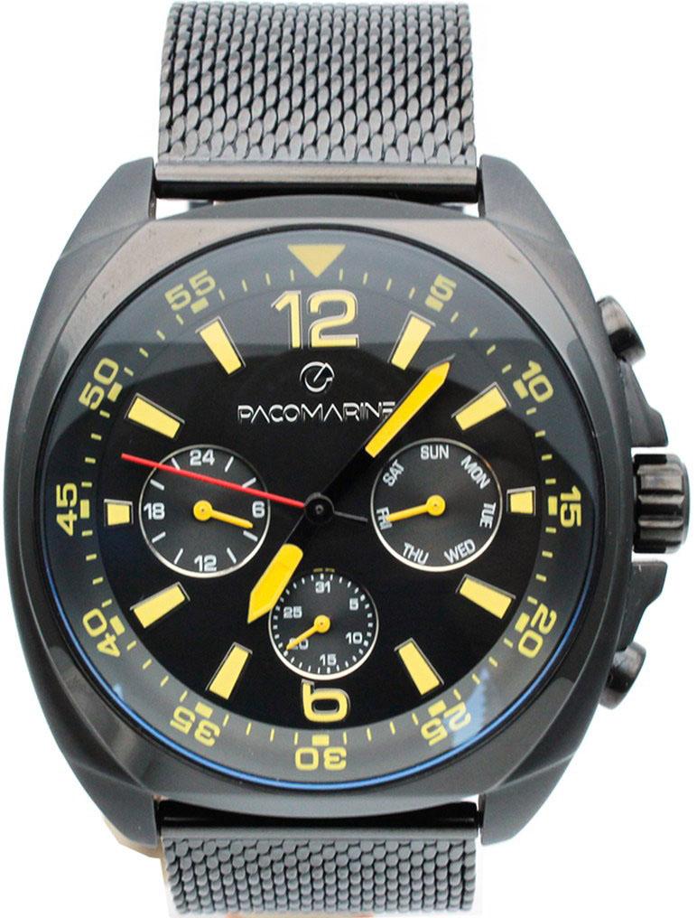 Pacomarine PM.61220.05 Takvimli 46 mm Çelik Kordon Analog Erkek Kol Saati