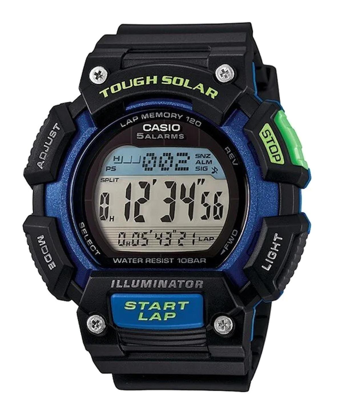Casio STL-S110H-1BDF Siyah Silikon Kordon Dijital Erkek Kol Saati