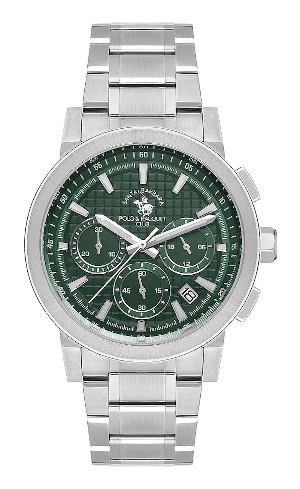 Santa Barbara Polo & Racquet Club SB.1.10565.3 Takvimli 43 mm Çelik Kordon Analog Erkek Kol Saati