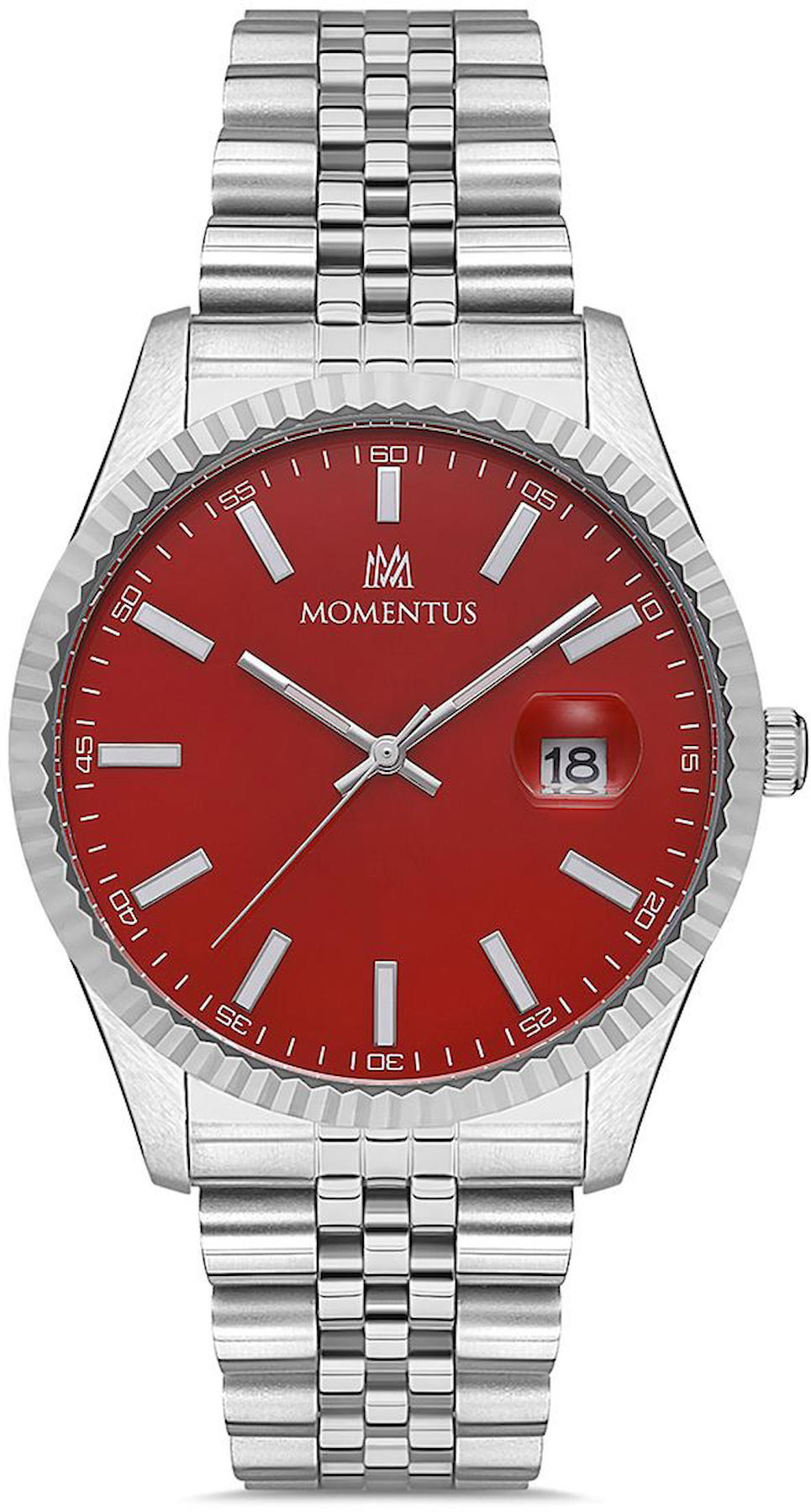 Momentus CM131S-14SS Takvimli 41 mm Çelik Kordon Analog Kol Saati