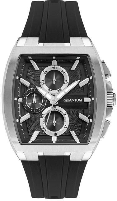 Quantum HNG997.351 Takvimli 42 mm Siyah Silikon Kordon Analog Erkek Kol Saati
