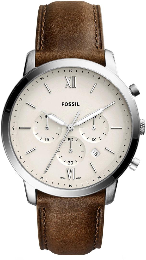 Fossil FS5380 Takvimli 44 mm Kahverengi Deri Kordon Analog Erkek Kol Saati