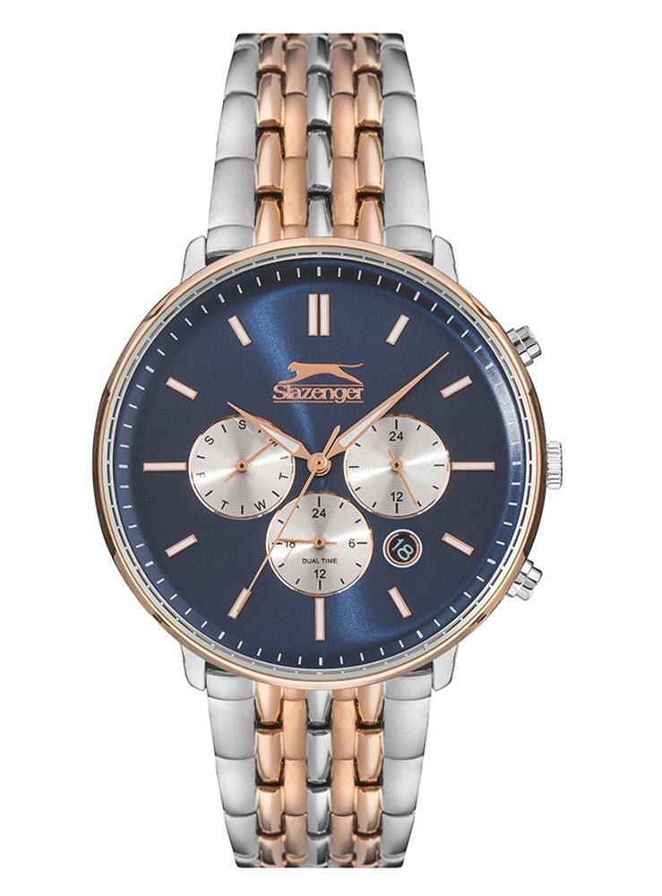 Slazenger SL.09.1830.2.03 Takvimli 44 mm Altın-Çelik Kordon Analog Erkek Kol Saati