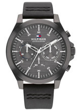 Tommy Hilfiger TH1710634 Takvimli 45 mm Siyah Deri Kordon Analog Erkek Kol Saati