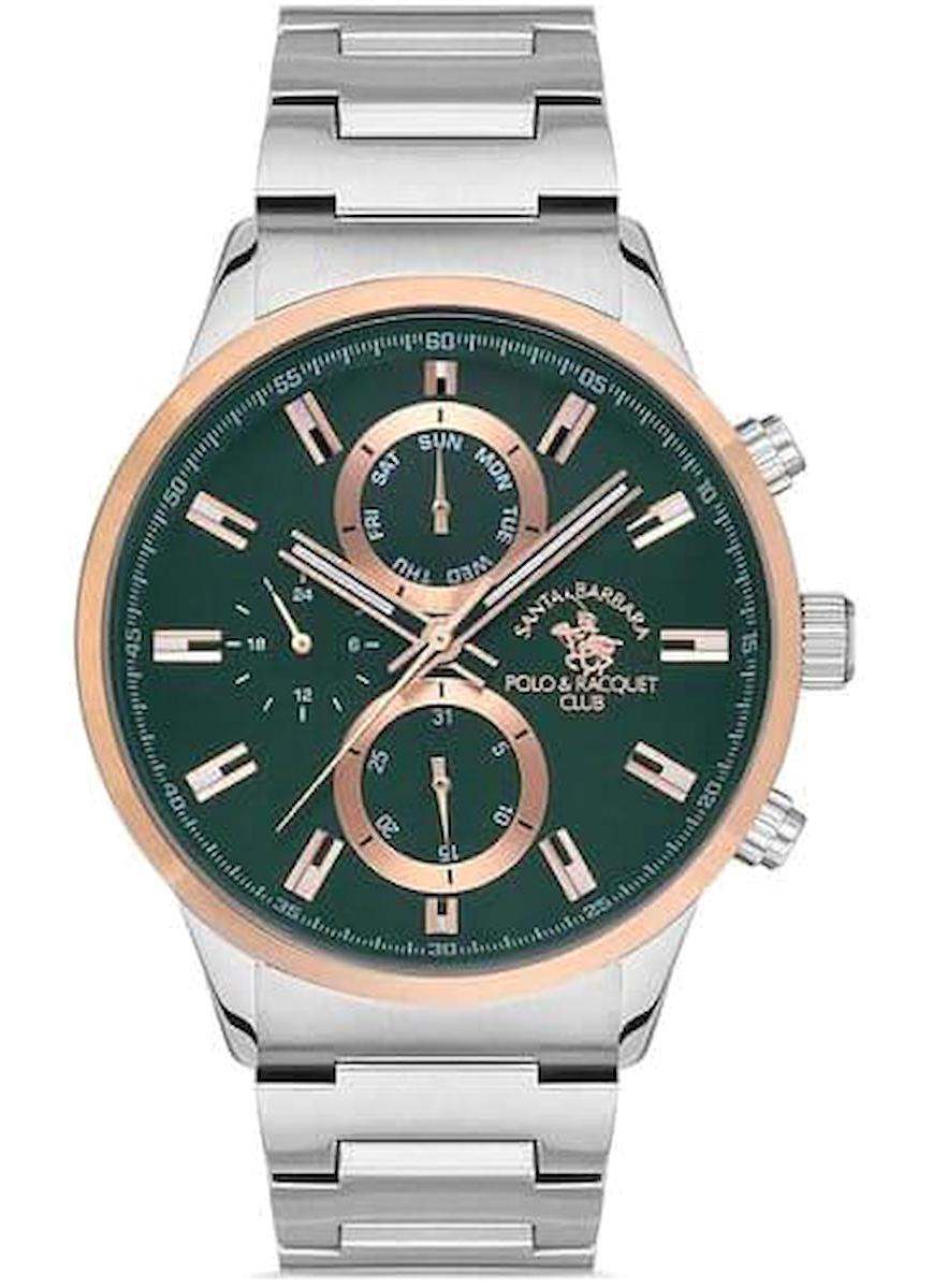 Santa Barbara Polo & Racquet Club SB.1.10388.4 Takvimli 44 mm Çelik Kordon Analog Erkek Kol Saati