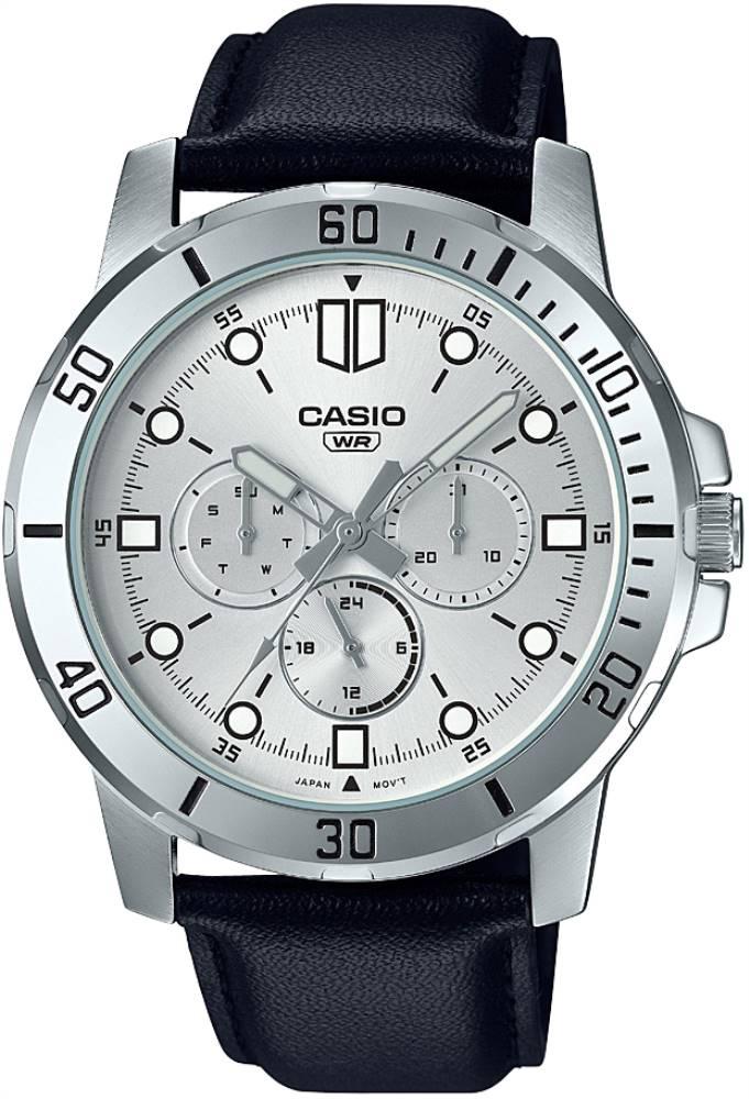 Casio MTP-VD300L-7EUDF Takvimli Siyah Çelik Kordon Analog Kol Saati