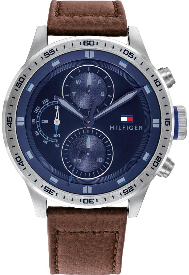 Tommy Hilfiger TH1791807 Takvimli 42 mm Kahverengi Deri Kordon Analog Erkek Kol Saati
