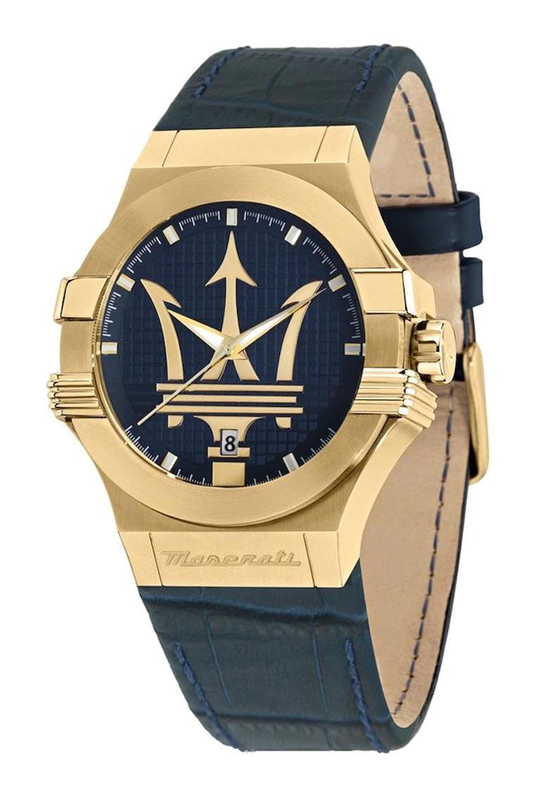 Maserati R8851108035 Takvimli 42 mm Lacivert Deri Kordon Analog Erkek Kol Saati