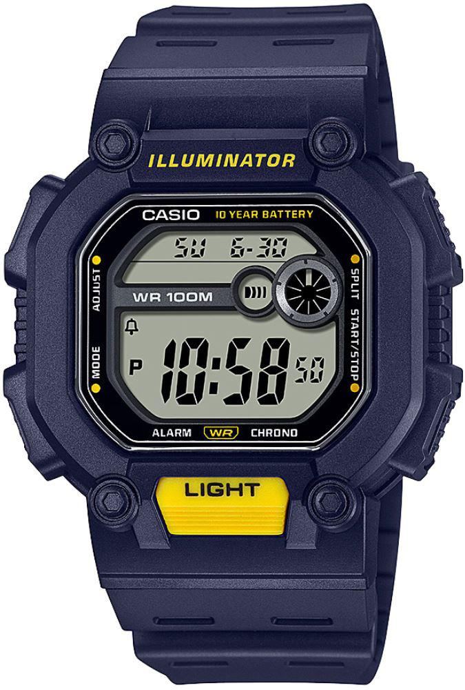 Casio W-737H-2AVDF Takvimli 43 mm Lacivert Plastik Kordon Dijital Erkek Kol Saati