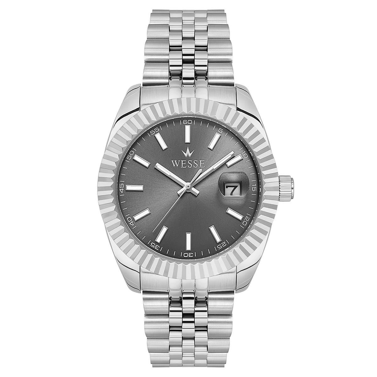 Wesse WWG403003 Takvimli 41 mm Çelik Kordon Analog Erkek Kol Saati