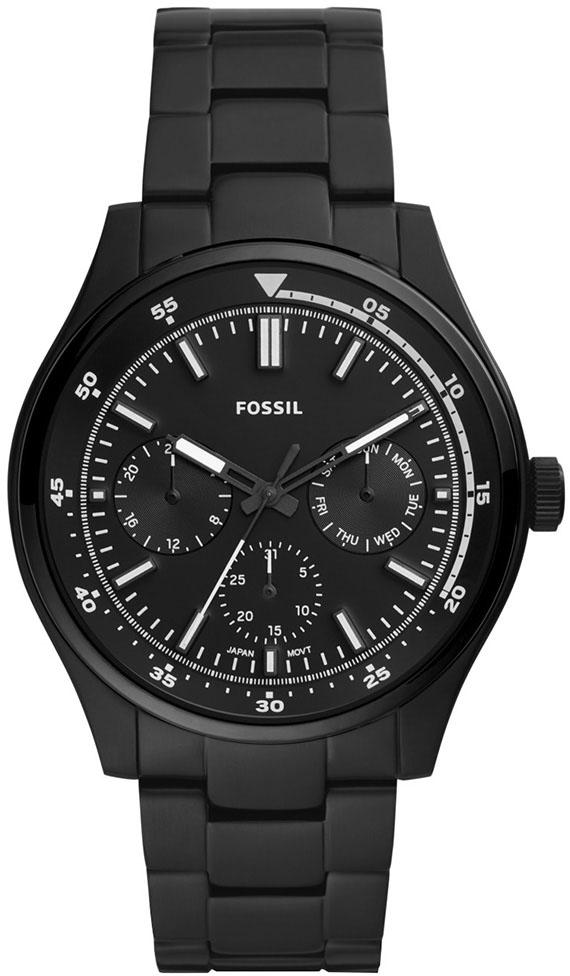 Fossil FS5576 Takvimli 44 mm Siyah Çelik Kordon Analog Erkek Kol Saati