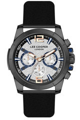 Lee Cooper LC07613.061-NM Takvimli 44 mm Siyah Deri Kordon Analog Erkek Kol Saati