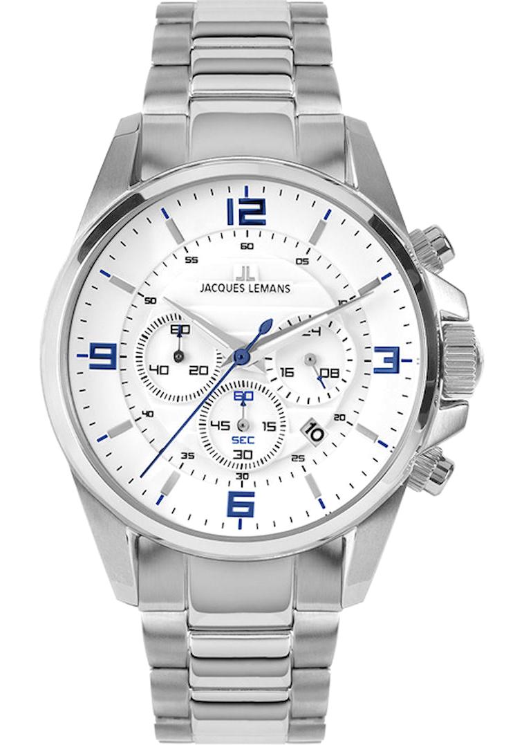 Jacques Lemans LİVERPOOL 1-2118E Takvimli 44 mm Çelik Kordon Analog Erkek Kol Saati