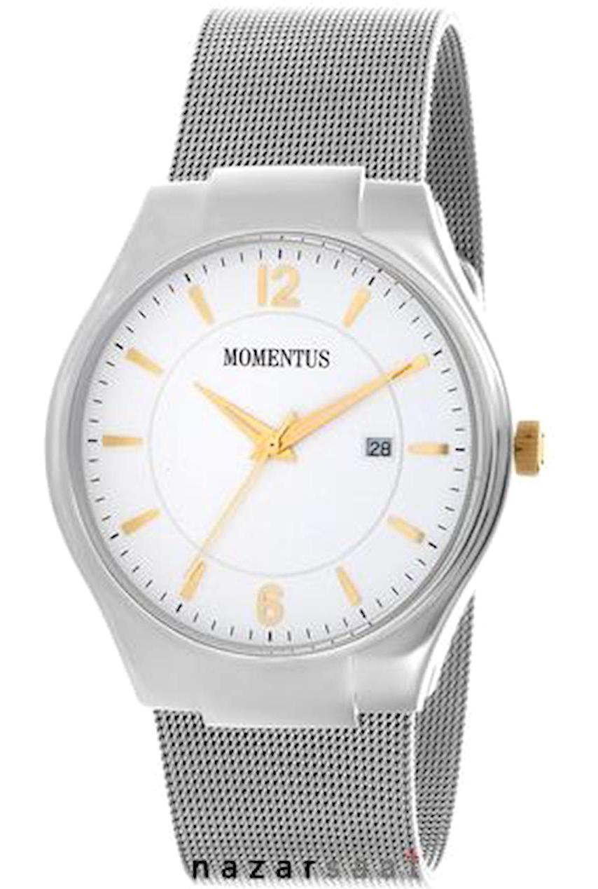 Momentus FD286S-02SG Takvimli 42 mm Metal Kordon Analog Erkek Kol Saati
