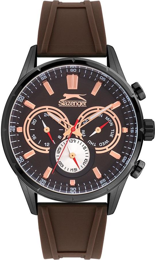 Slazenger SL.09.1771.2.04 Takvimli 46-50 mm Kahverengi Plastik Kordon Analog Erkek Kol Saati
