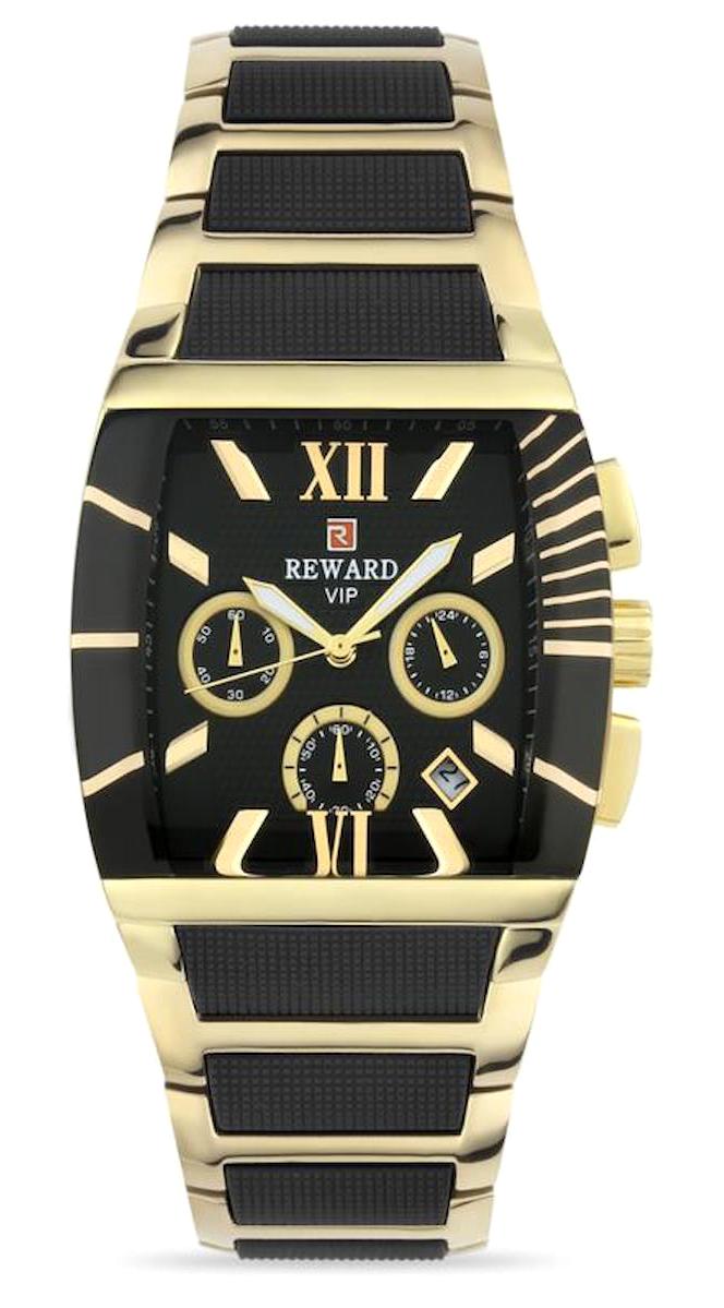 Reward A141136 Takvimli 39 mm Sarı - Siyah Metal Kordon Analog Erkek Kol Saati