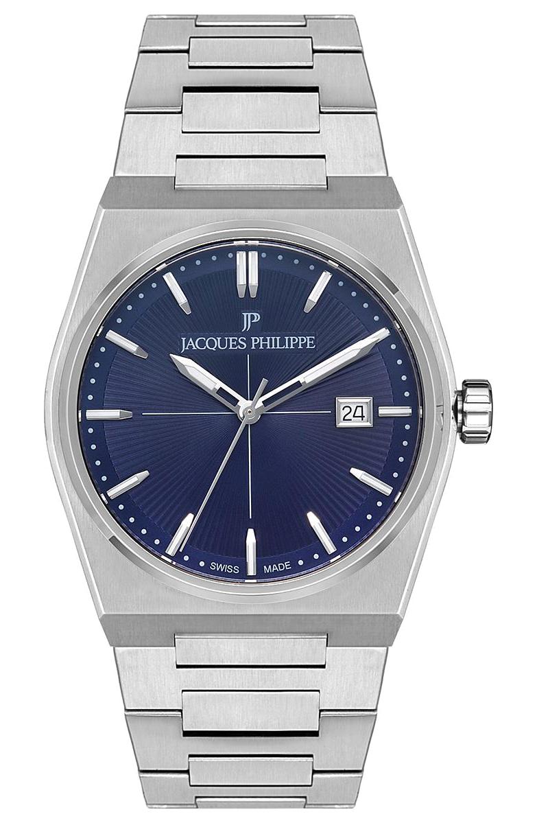 Jacques Philippe JPQGS421336 Takvimli 40 mm Çelik Kordon Analog Erkek Kol Saati