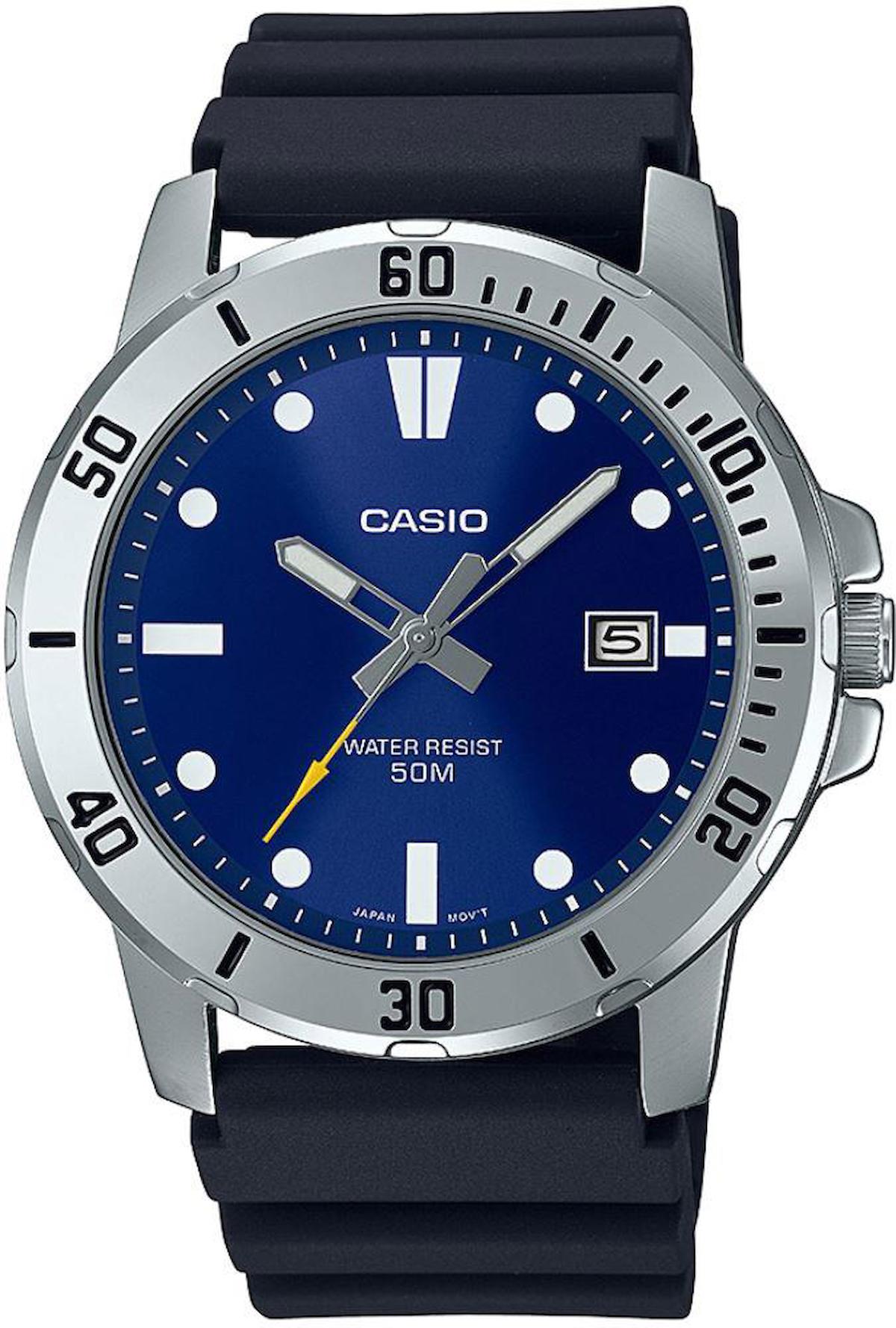 Casio MTP-VD01-2EVUDF Takvimli 45 mm Siyah Çelik Kordon Analog Erkek Kol Saati