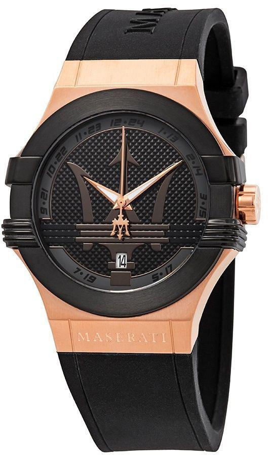 Maserati R8851108002 Takvimli 42 mm Siyah Silikon Kordon Analog Erkek Kol Saati