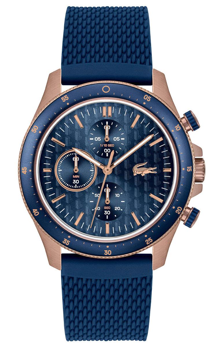 Lacoste LAC2011253 Takvimli 43 mm Lacivert Silikon Kordon Analog Erkek Kol Saati