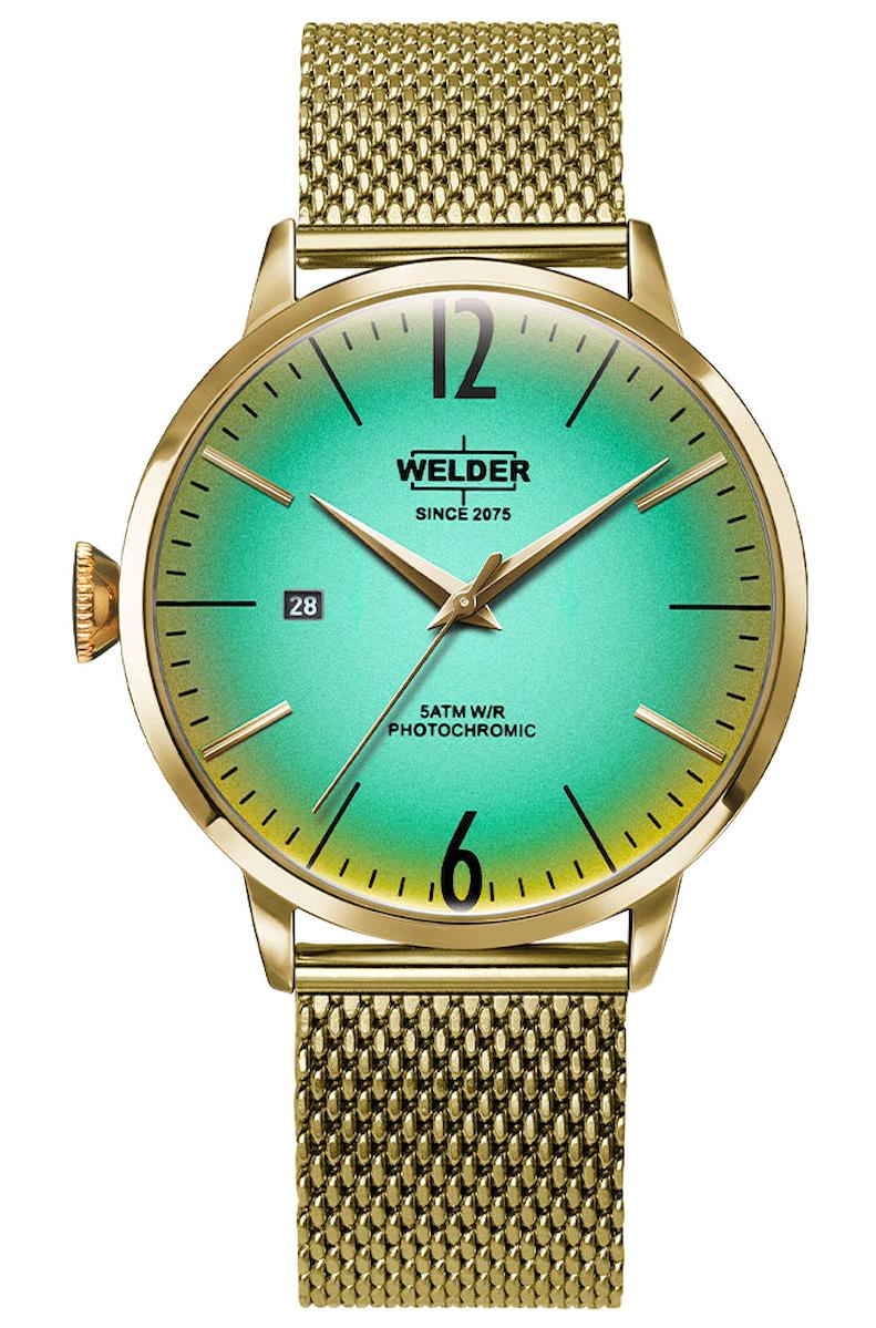 Welder Watch WRC436 Takvimli 45 mm Altın Çelik Kordon Analog Erkek Kol Saati