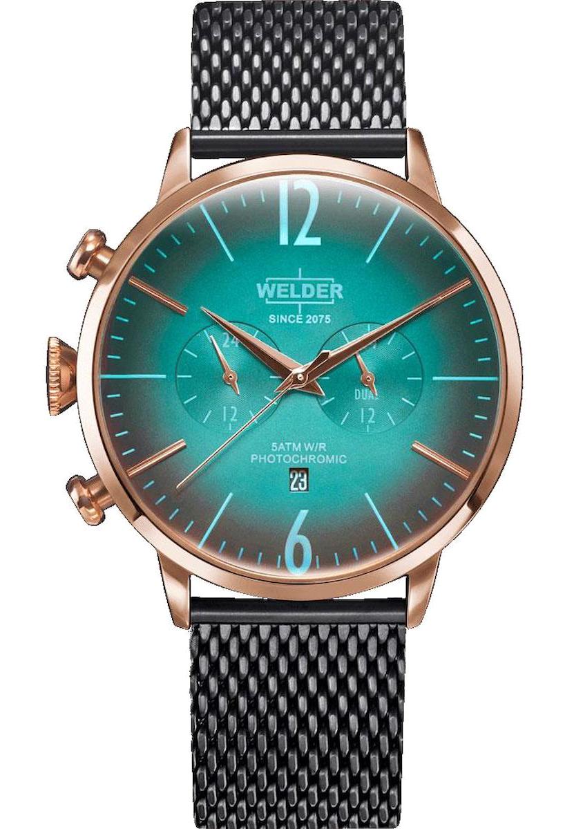 Welder Watch WWRC405 Pusulalı Takvimli 45 mm Siyah Çelik Kordon Analog Erkek Kol Saati