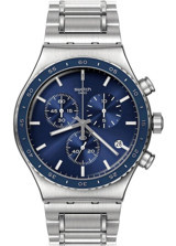 Swatch YVS496G Takvimli 44 mm Çelik Kordon Analog Erkek Kol Saati