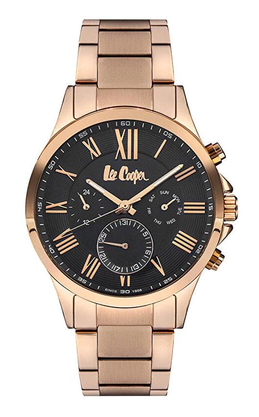 Lee Cooper LC06890.450 Takvimli 41-45 mm Rose Gold Çelik Kordon Analog Erkek Kol Saati