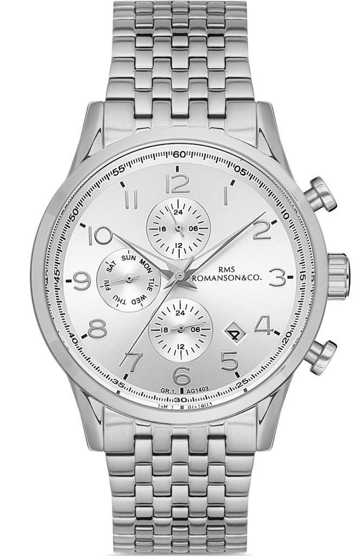 Grand Romanson GR.1.AG1403.01 Takvimli 42 mm Çelik Kordon Analog Erkek Kol Saati